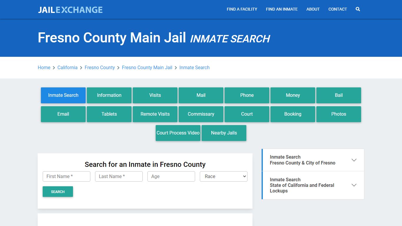 Fresno County Main Jail, CA Inmate Search: Roster & Mugshots